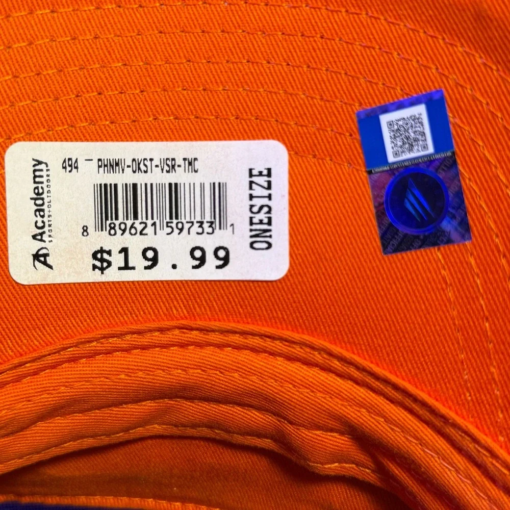 Stitched On Top of the World OSU Bright Orange Visor NWT